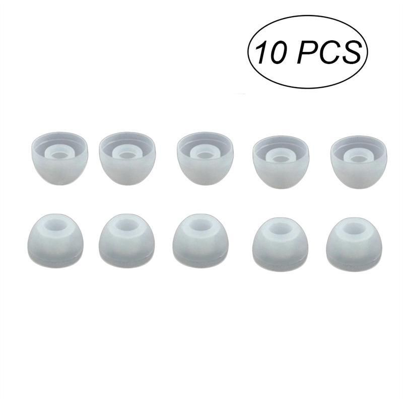 5 Pairs 3.8mm Silicone Bullet Earbuds Eartips Earplugs Cushion Replacement Ear Covers Tips Buds for In-ear Earphone (Transparent) - Size M