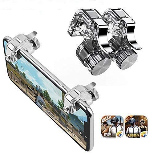 PUBG Mobile Joystick 1Set Trigger Fire Button Controller-Silver