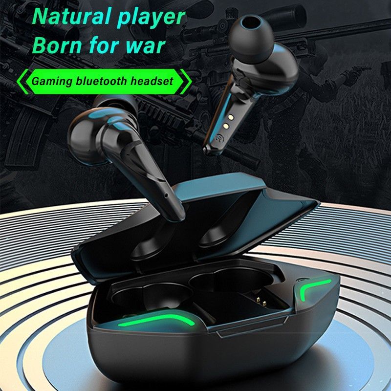 Gaming Headset Low Latency TWS Bluetooth Earphones Earbuds With Mic Bass Audio Sound Positioning PUBG Wireless Headphones