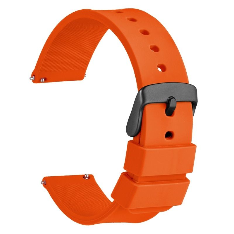 WOCCI Watchband 14mm 18mm 20mm 22mm 24mm Silicone Sport Watch Strap Men Women Replecement Band Rubber Bracelet Stainless Buckle