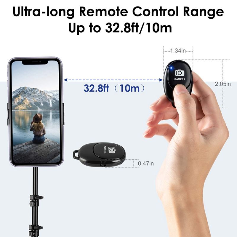 4Pack Mini Bluetooth Wireless Remote Control Self-Timer Camera Shutter Clicker Selfie Button with Adjustable Wrist Strap