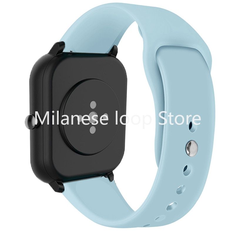 20mm/22mm Watch band for Amazfit GTS/2/2e/GTS2 Mini/GTR 42mm/47mm/GTR2/2e/stratos 2/3 Sport Silicone Bracelet Amazfit bip strap