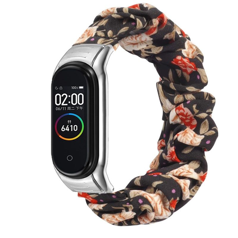 Scrunchie Elastic Loop  for Xiaomi Mi Band 6 5 4 3 Nylon Replacement Watch Band for Miband 6 5 4 Wristband for Xiaomi Mi band 3