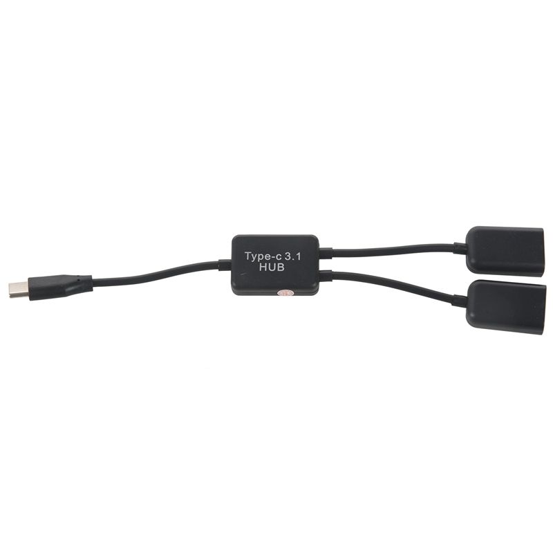 Type C OTG USB 3.1 Male to Dual 2.0 Female OTG Charge 2 Port HUB Cable Y Splitter