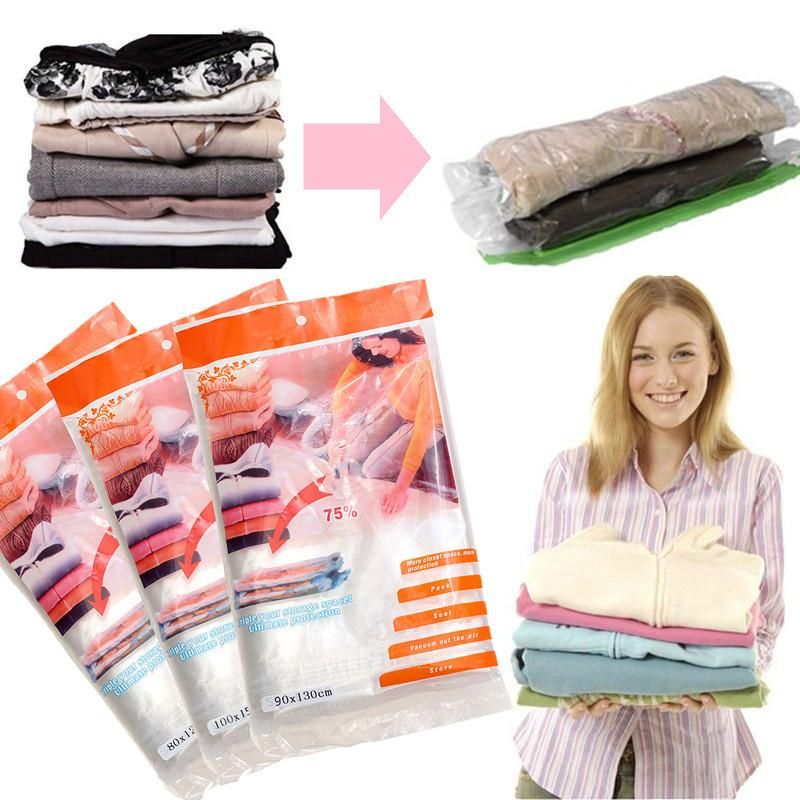 70x110cm Package Space Saving Storage Saver Vacuum Compressed Organizer Seal Bag