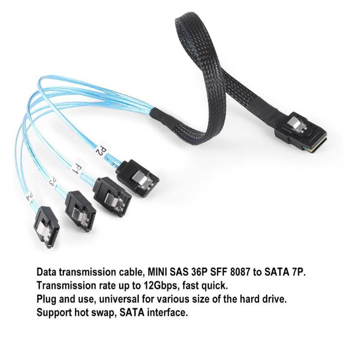 Data connection line SMA Server Mnin SAS 36p sff 8087 to sata7p Data connection