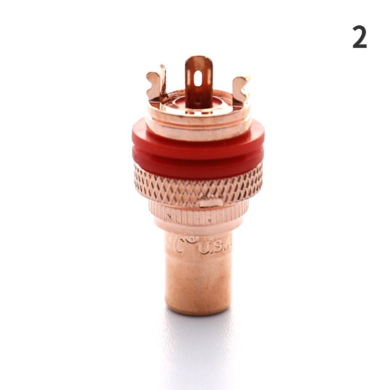 2Pcs/1Pair Copper CMC RCA Female Terminal Jack Socket AV Audio Video Connector
