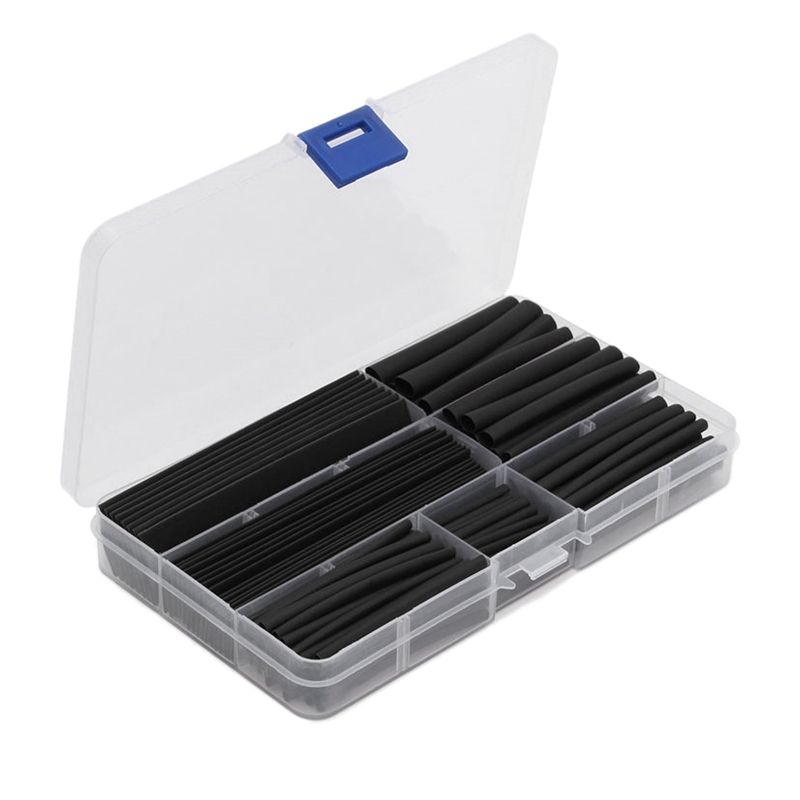 150Pcs Wire Black Case Heat Shrink Tubing Wrap Tube Assorted Sleeves