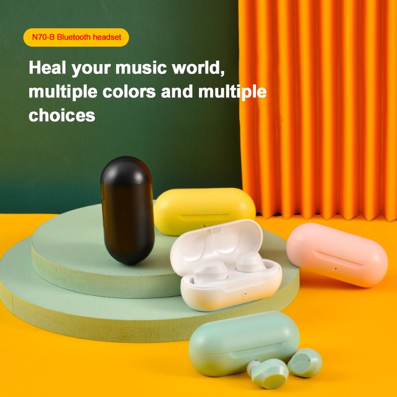 N70-B TWS Bluetooth 5.0 Earphone Stereo Touch Control Wireless HIFI Headsets No-delay Gaming Earphone In-ear Bluetooth Earbuds