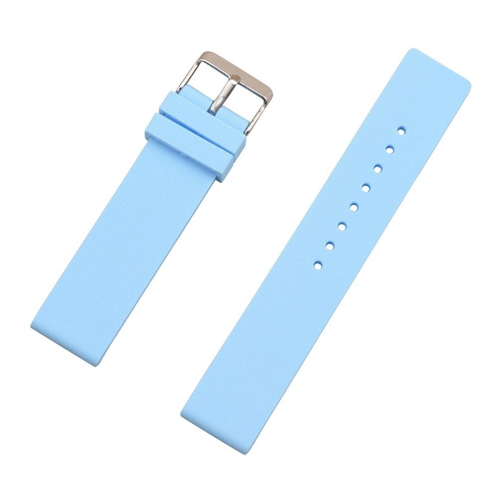12mm 14mm 16mm 18mm 20mm 22mm 24mm Silicone Replacement Watch Band Strap Universal Rubber Sport Watchband Bracelet Accessories