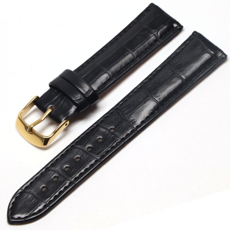 Hight Quality 20mm Watch Band Leather 22mm Men Women Brown Waterproof Watch Strap 16mm  Steel Buckle Black 18mm Watchband