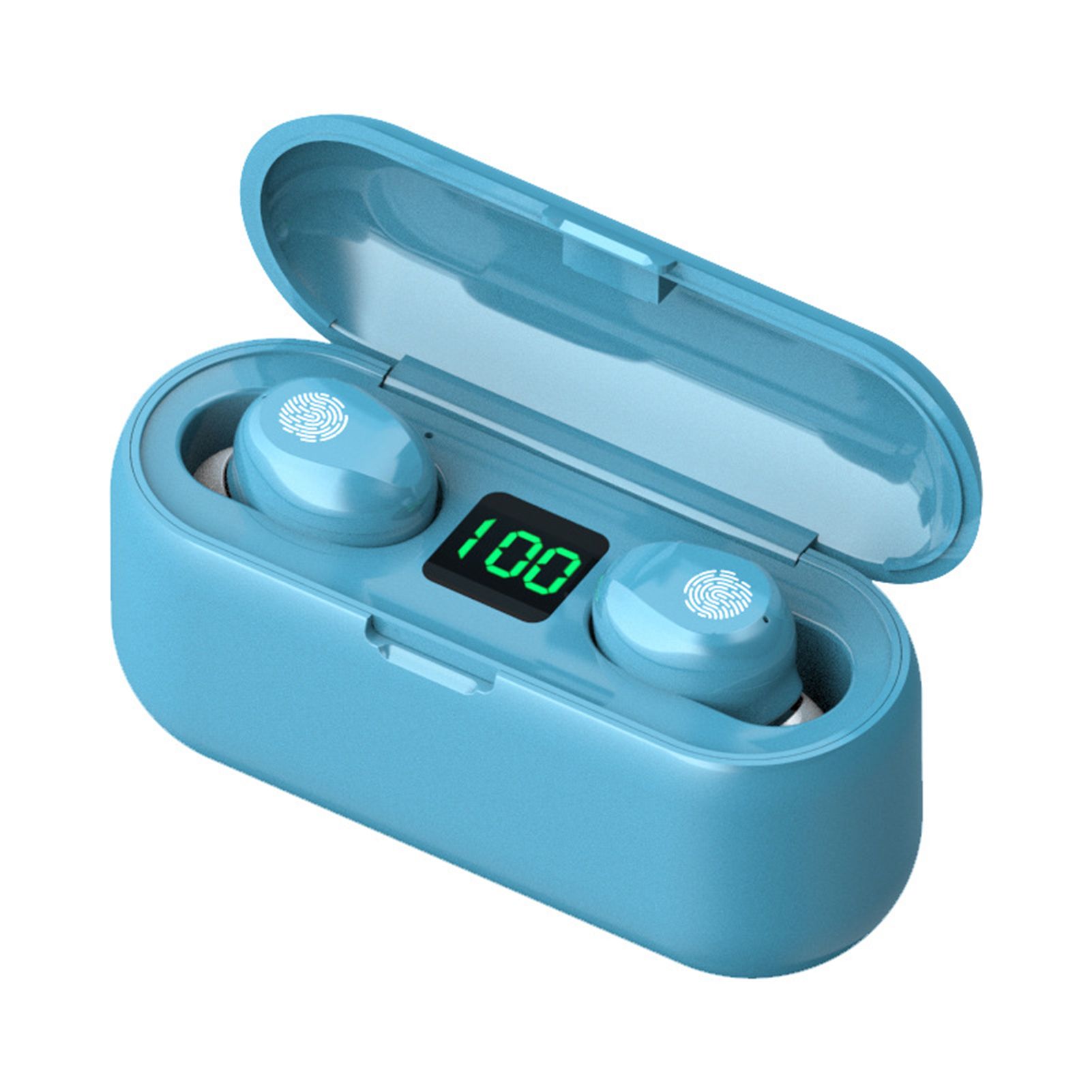 Wireless Earphones Digital Display Noise Reduction Bluetooth 5.0 Life Waterproof TWS In-ear Earbuds Headset for Mobile Phone