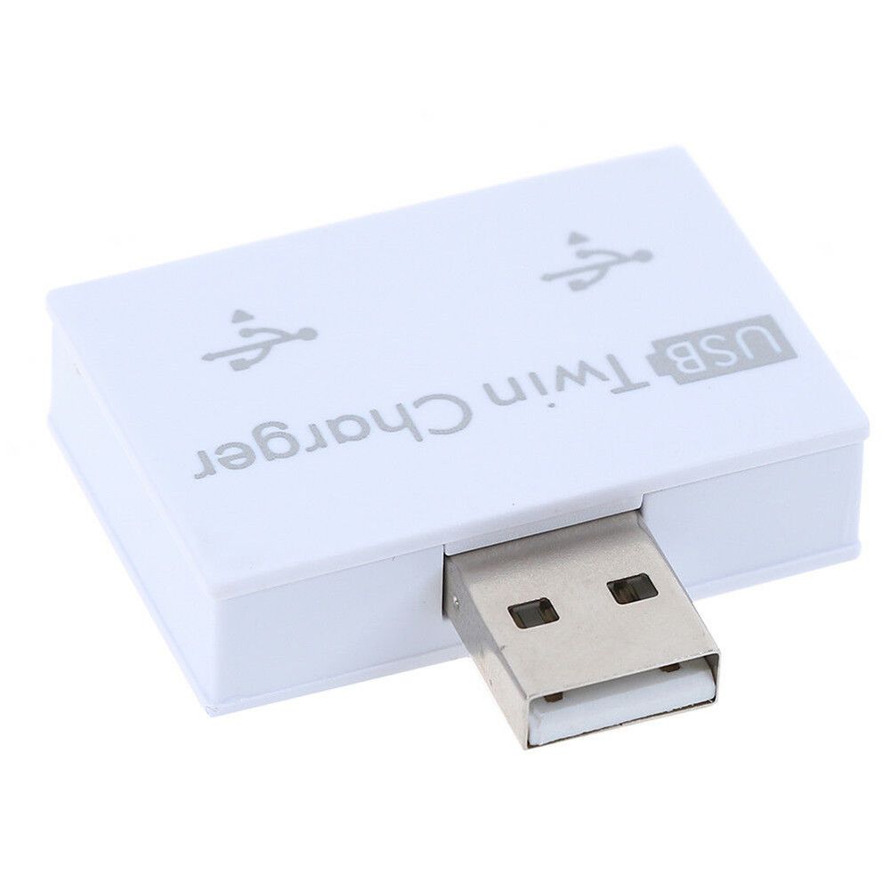 Yfashion 1-o-2 Port Splitter USB2.0 Male USB Dual Hub Cord Adapter charging Converter