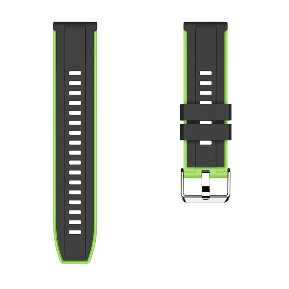 Silicone Material Dual-color Strap For Huawei Watch GT2 Smart Watch With Metal Buckle And Anti-slip Design