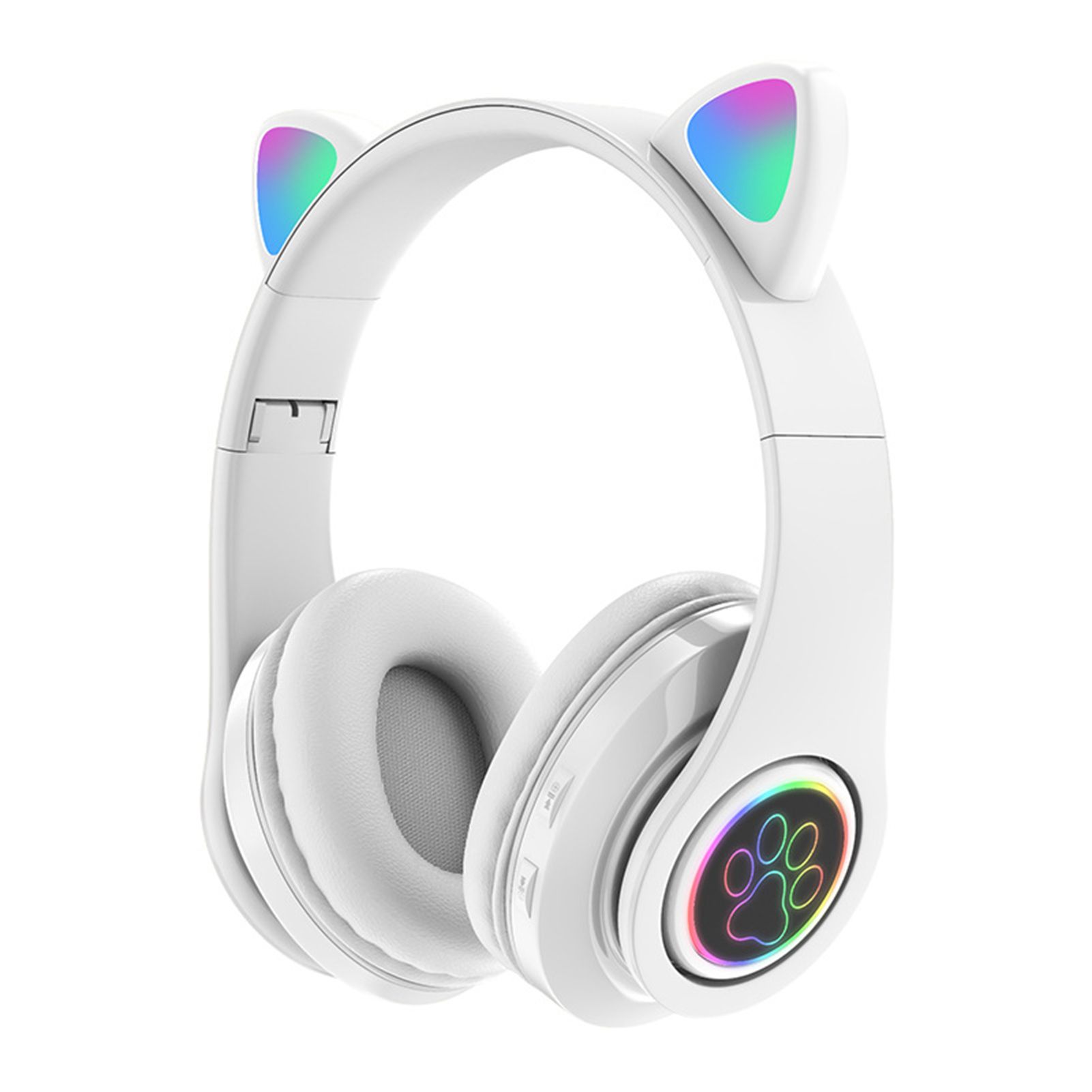 B39 Bluetooth 5.0 Headphone Luminous Cute Cat Ear Shape Wireless Headset for Mobile Phone