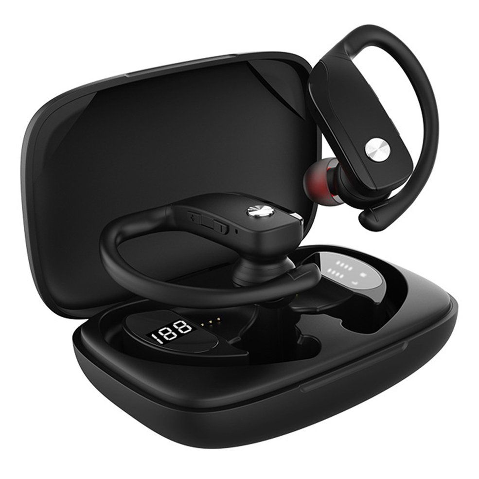 T16 Earphones 5.0 BTrue Wireless Stereo Sport LED Display Ear Hook