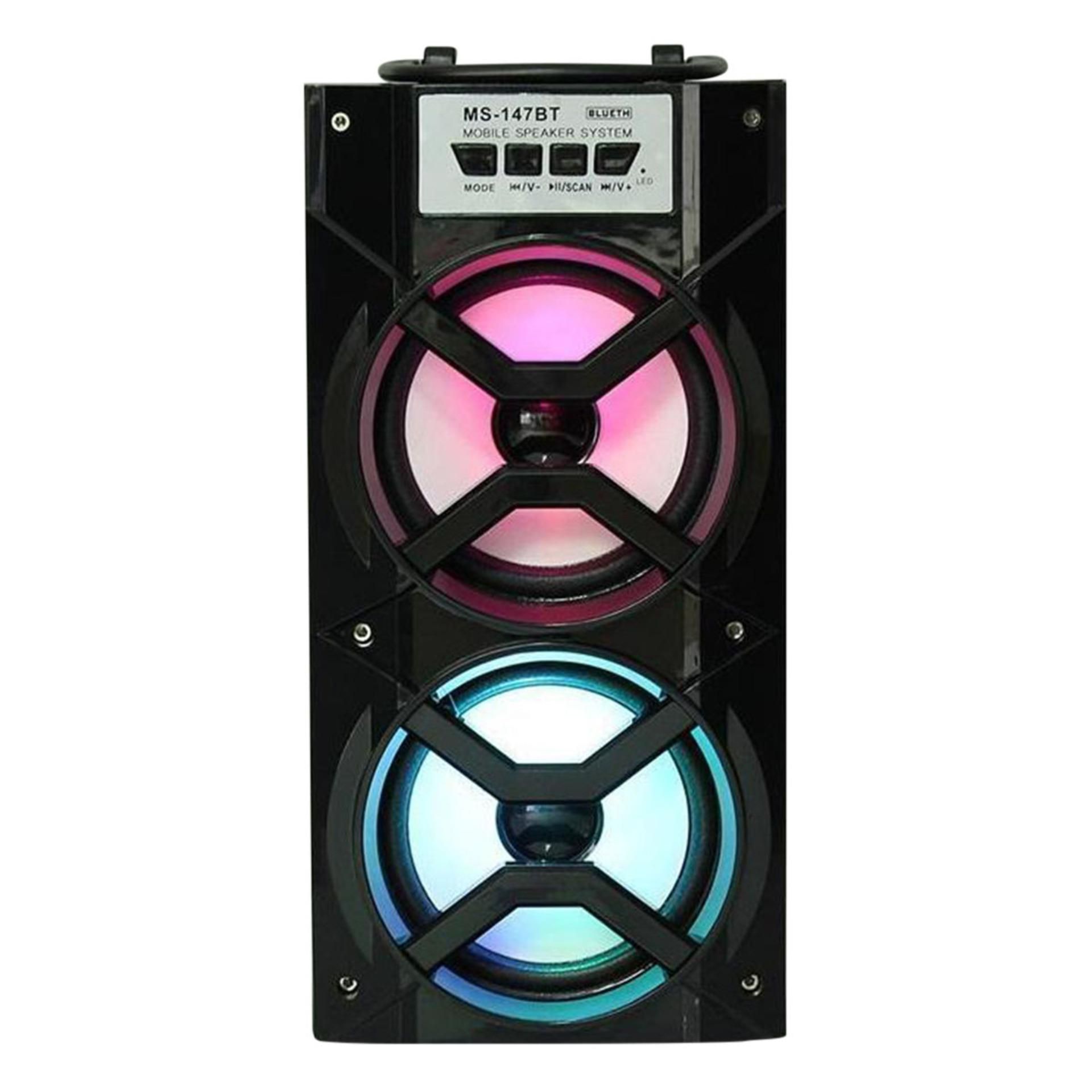 Portable Bluetooth Wireless Super Bass Speaker USB TF AUX FM Radio - Black No Ratings