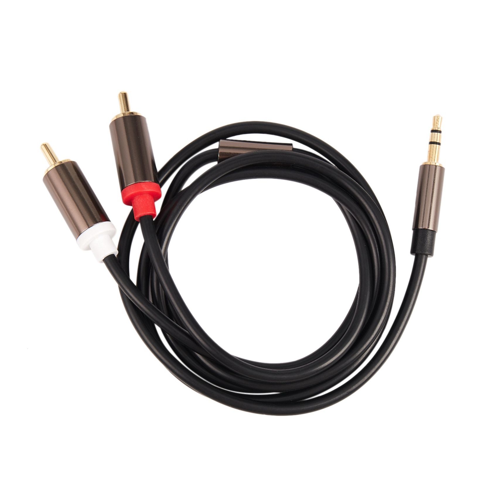 2X Jack 3.5mm to 2 RCA Audio Cable AUX Splitter 3.5mm Stereo Male to Male RCA Adapter 2 Speaker Cable 1m