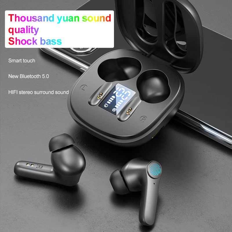 Ecocc【In stock】 New hot-selling bass noise reduction ANC Active Noise Cancelling B11 Bluetooth Headset Wireless Sports Subwoofer In-Ear Headphones Multifunctional, universal and efficient