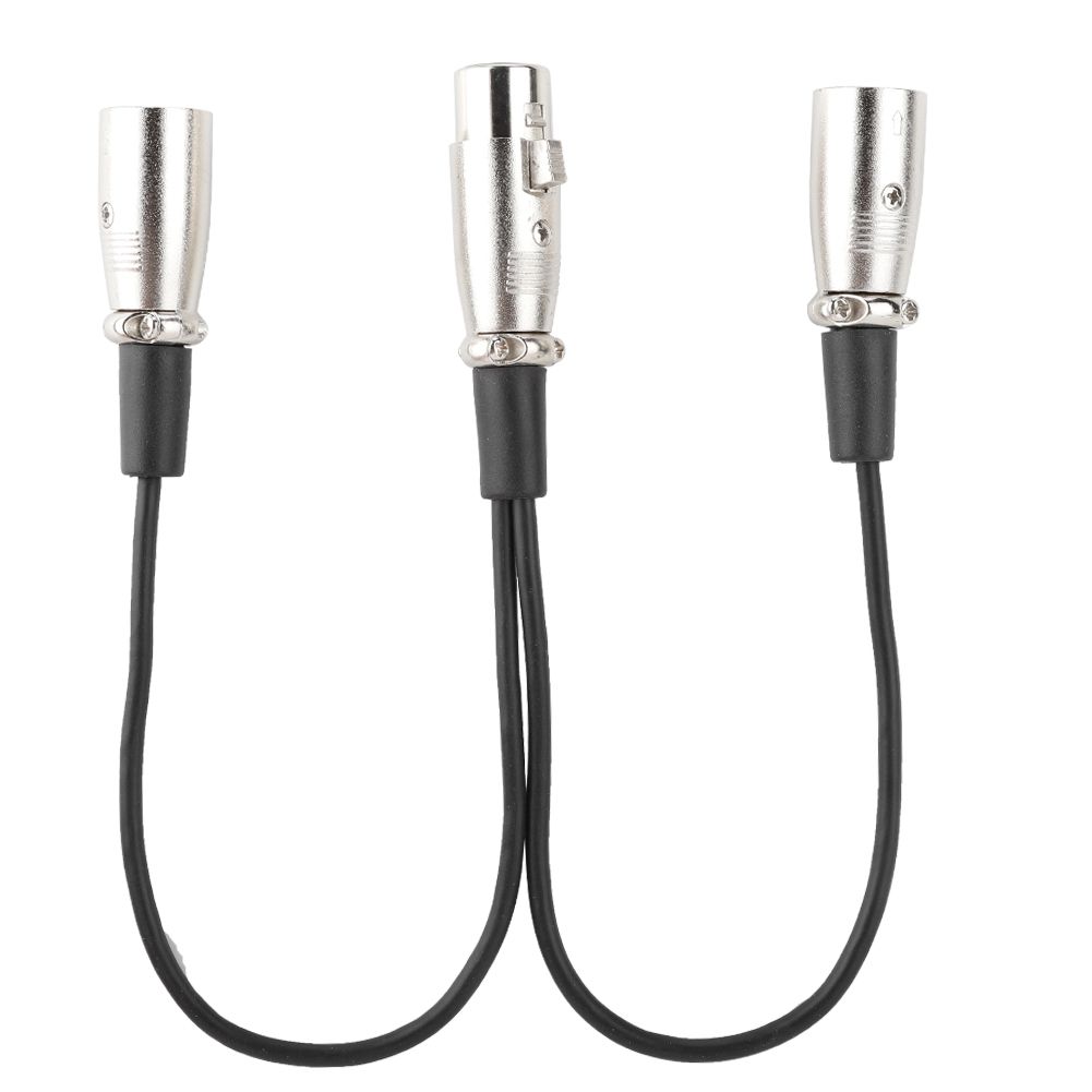 Female To Dual Male XLR Splitter Cable Audio Durable For Mixer