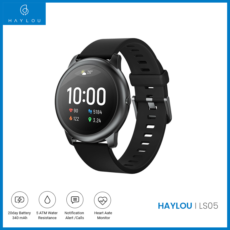 Haylou Solar LS05 Smart Watch Sport Metal Heart Rate Sleep Monitor IP68 Waterproof Global Version Men Women for iOS Android