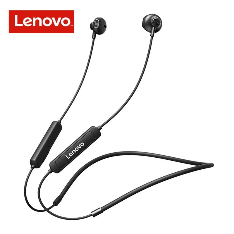 Lenovo  Wireless Earphone Bluetooth 5.0 Chip Hifi Sound Quality Ipx5 Waterproof Sports Headset Magnetic Neckband Earbuds