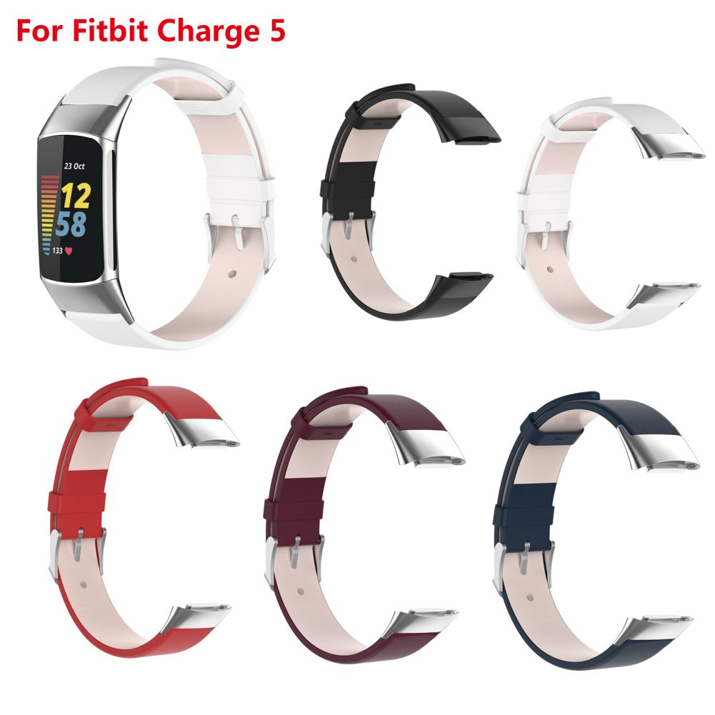 Leather Wrist Strap For Fitbit Charge 5 Band Smart Watch Accessory For Fitbit Charge 5 Smart Wristband Strap Replacement Bands brand new and good quality with nice material