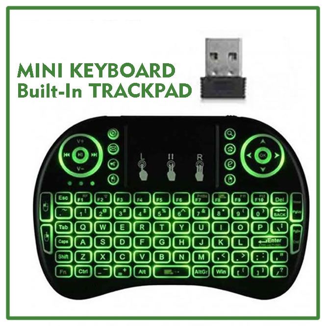 Wireless Keyboard For Android TV Box / Smart TV / PC - Lighting Mini Key Board with Trackpad