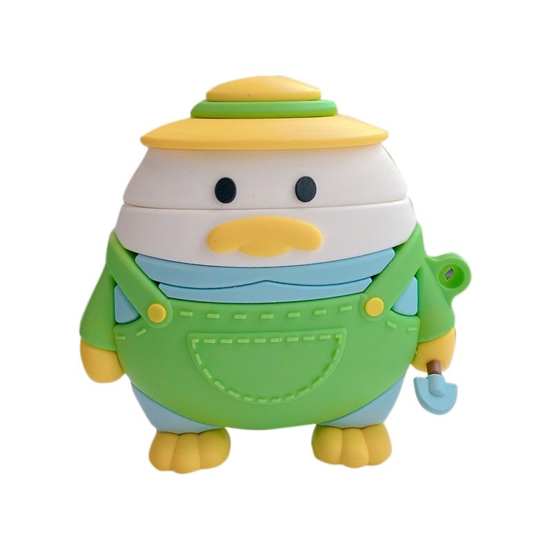 Cute Duck for Airpods Pro Protective Sleeve Bluetooth Headset Sleeve Cartoon Soft Shell Anti-Fall Protective Shell