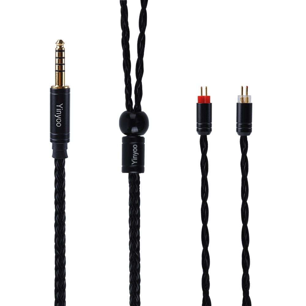 Yinyoo 16 Core Silver Plated Cable 2.5/3.5/4.4mm Balanced Cable with MMCX/2PIN/QDC for KZZS10 PRO AS10 BLON BL-03 BL-05 BL05