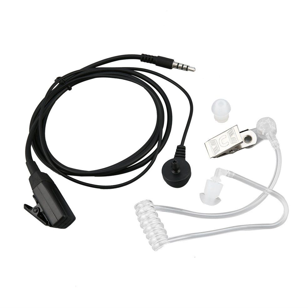 Surveillance Security Spiral Acoustic Air Tube Earpiece for