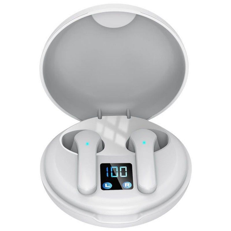 Zzitaill True Wireless Stereo Bluetooth Headphones Led Power Display Wireless Headset CVC8.0 Noise Cancelling Bluetooth Earphones with Charging Case