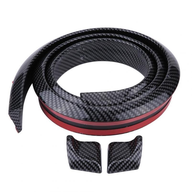 1.5 m / 4.9 ft carbon fiber soft rubber car modification universal 3D punch-free spoiler rubber tail / top wing
