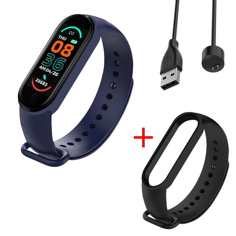 Sport Smart Bracelet Fitness  Color Screen with Health Monitoring Music Remote Control Pedometer Watch for Men Women Kids