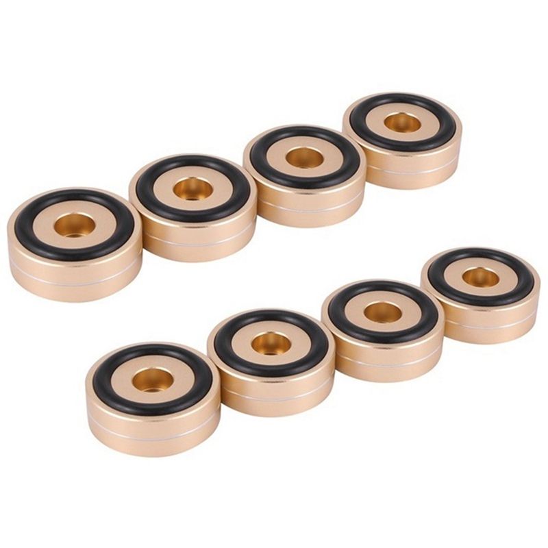 JAERBEE 8 Pcs Aluminum Speaker Insulation Pad Audio Amplifier Base Hifi Amplifier Shock-Absorbing Pad Audio Accessories