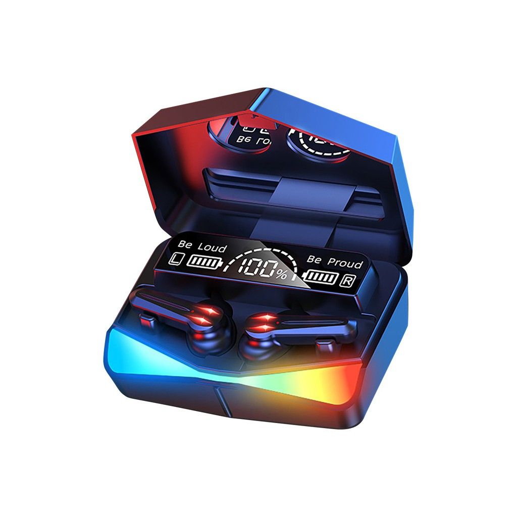 M28 TWS Earbuds True Wireless Stereo Earbuds RGB Low Latency Gaming Earphones Touch Control Bluetooth 5.1 Wireless Headphones With Mirror Screen Mini HD LED Display