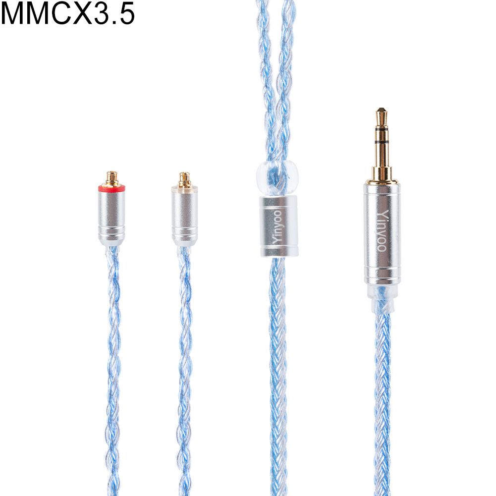 HIFIHEAR MMCX/2Pin/QDC 16 Core Braided Silver Plated Earphone Balanced Cable