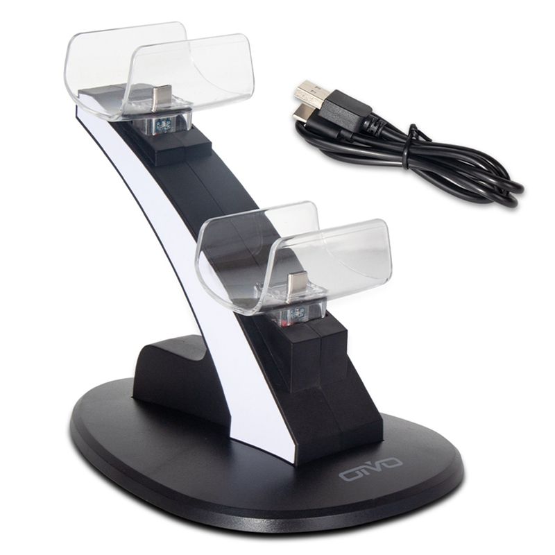 OIVO Dual Controller Charger Dock LED Charging Stand Station Cradle for Sony Playstation 5 PS5 Gamepad Power Supply Accessories