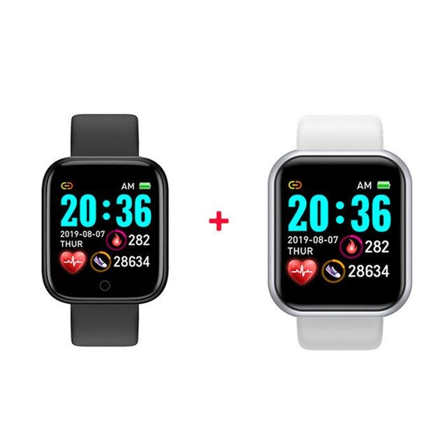 Y68 Smart Watch Women Men Heart Rate Fitness Tracker Blood Pressure Monitor D20 Sport Smartwatch Watch Clock for Android IOS