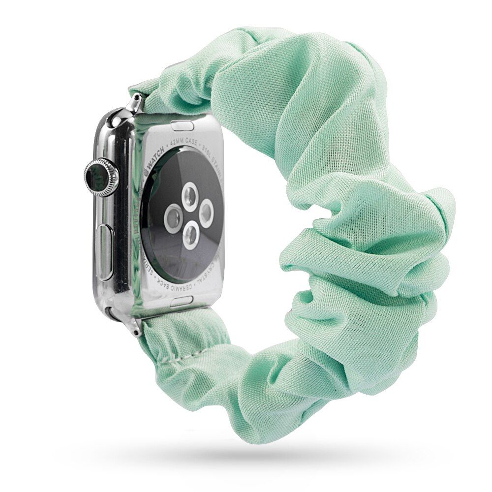 Scrunchie Strap for Apple watch band 44mm 40mm correa iWatch 38mm 42mm belt Solo Loop watchbands bracelet for series 6 SE 5 4 3
