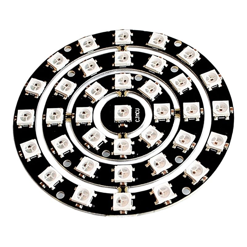 37-Bit WS2812 5050 RGB LED Development Board with Built-in Full-Color Driver