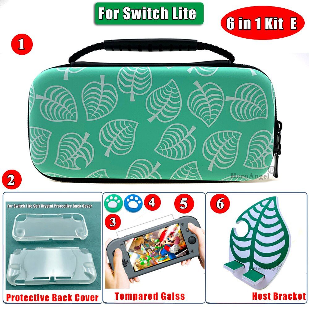 For Nintendos Switch Animal Crossing Carrying Case Nintend Switch NS Controller & Console Accessory Storage Bag Travel Pouch