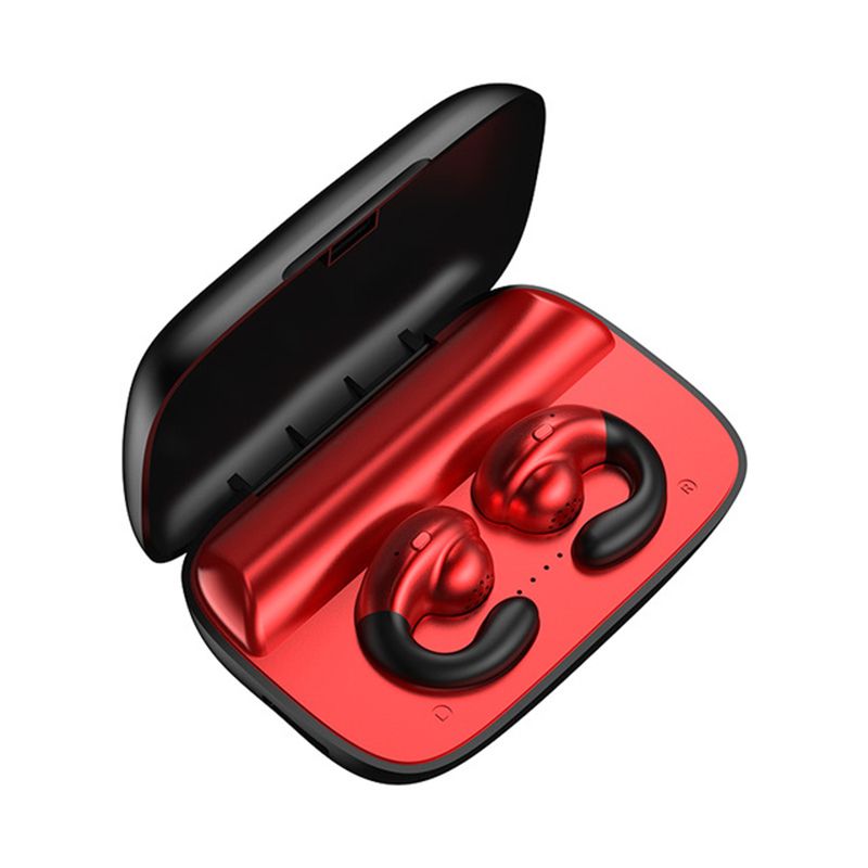 Bone Conduction Wireless Headphones Bluetooth 5.0 Earphone with Charging Case 2200mAh Wireless Sports Music Earbuds with Portability