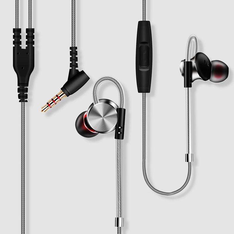FONGE W3 Metal Magnetic In-ear Eeaphone Stereo Super Bass Earphone with Microphone for Smartphone Music Playing