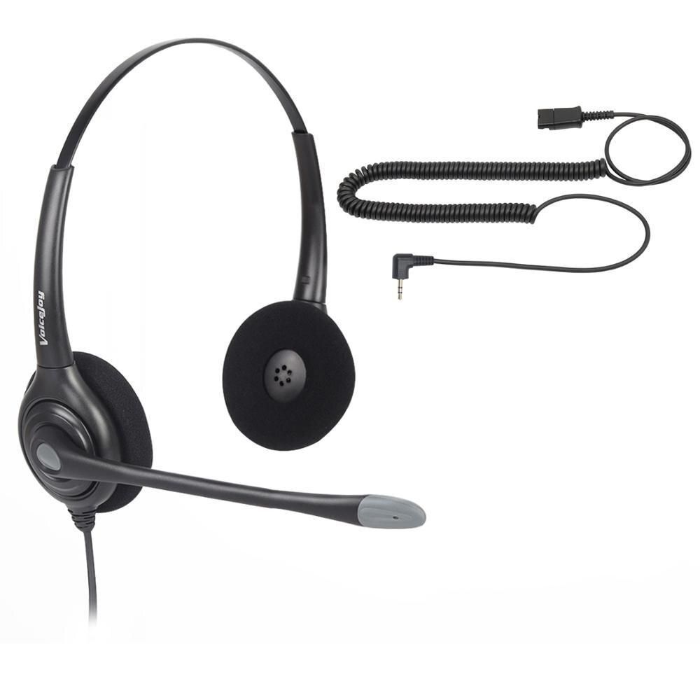 2.5mm plug Headset with Mic for Cisco Linksys Spa Polycom Grandstream Zultys Gigaset Office phones and Cordless Phones