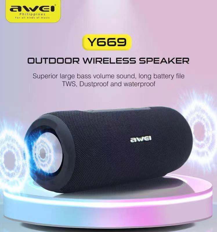 AWEI Y669 31W OUTDOOR WATERPROOF WIRELESS SPEAKER  (TRUE WIRELESS STEREO)