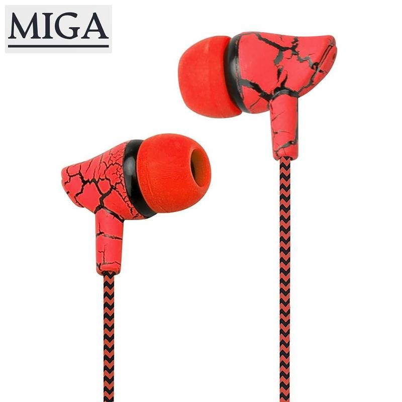 【MIGAPALAZA】 Earphone Wired Super Bass Microphone Hands Free Headphone for Mobile Phone MP3