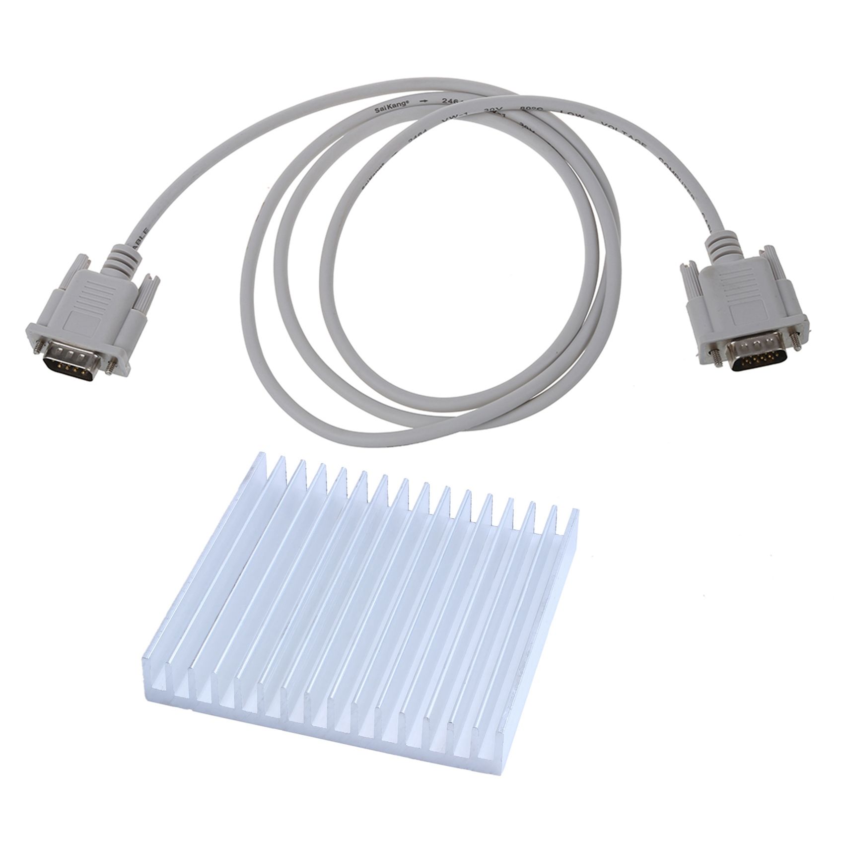 VGA DB15 Male to RS232 DB9 Pin Male Adapter Cable & galactic Tone Aluminum Radiator Heat Sink Heatsink 90mm x 90mm x 15mm