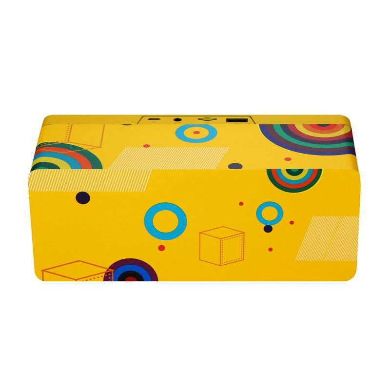 Stereo Subwoofer Bluetooth Speaker FM Radio Portable Speakers Mp3 Play Super Bass Loudspeaker Computer Column Yellow