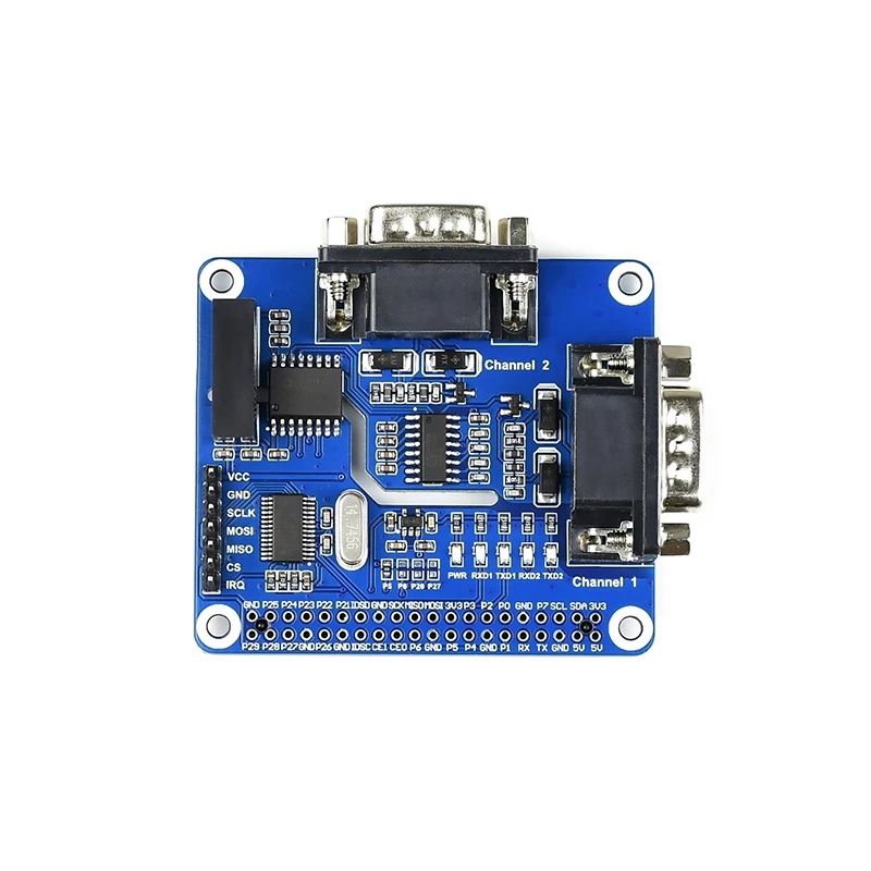 Dual-Channel Isolated RS232 Expansion d Module SC16IS752+SP3232 Solution for Raspberry Pi